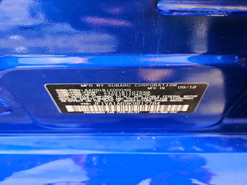 59737116 :رقم المزاد ، JF1VA1A69K9812784 vin ، 2019 Subaru Wrx مزاد بيع