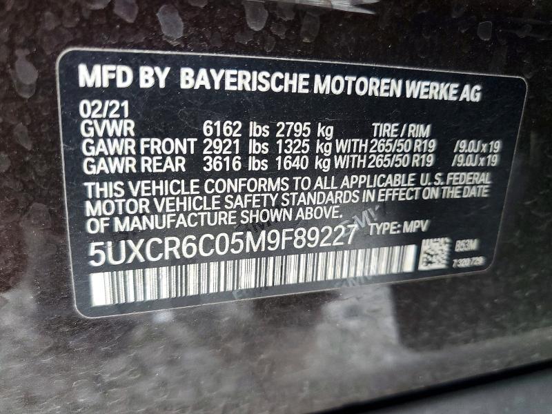 Продаж на аукціоні авто 2021 Bmw X5, vin: 5UXCR6C05M9F89227, номер лоту: 61480636