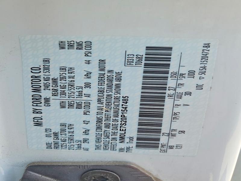 60177416 :رقم المزاد ، NM0LE7S20P1547485 vin ، 2023 Ford Transit Connect مزاد بيع
