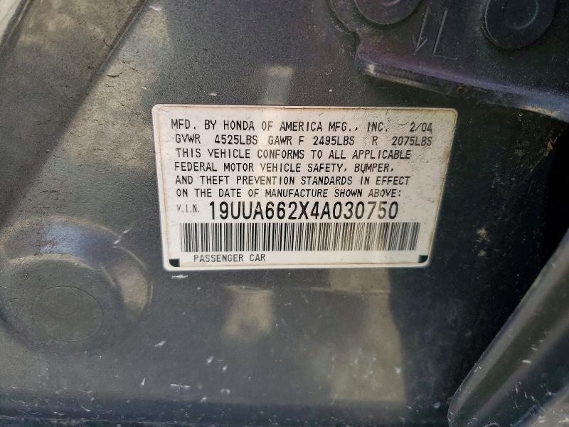 Aukcja sprzedaży 2004 Acura Tl, vin: 19UUA662X4A030750, numer aukcji: 61431906