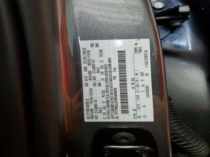 Aukcja sprzedaży 2024 Ford F150, vin: 1FTFW3LD1RFA95459, numer aukcji: 62231876