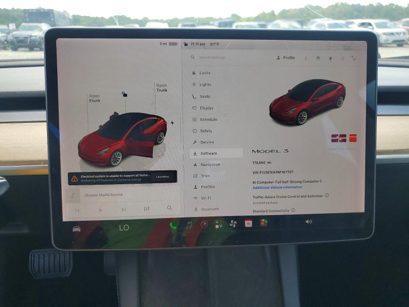 61574236 :رقم المزاد ، 5YJ3E1EA1NF187747 vin ، 2022 Tesla Model 3 مزاد بيع