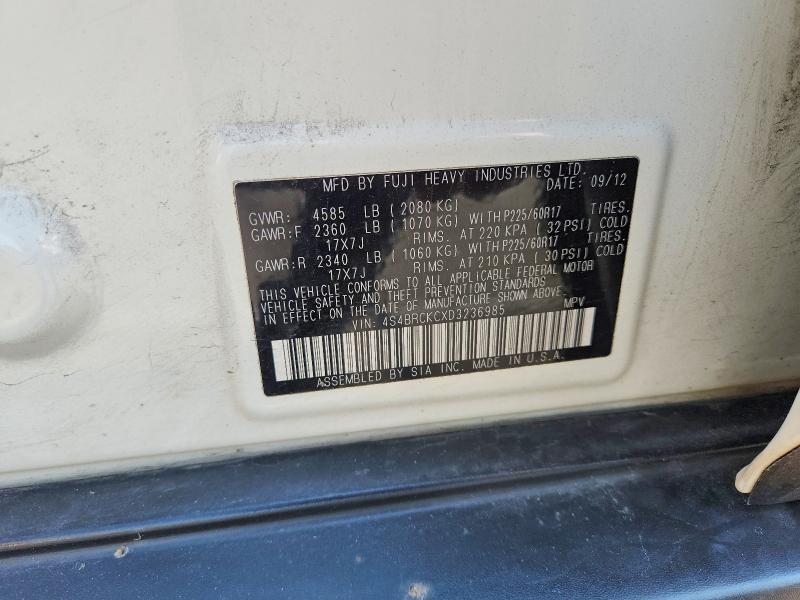 Aukcja sprzedaży 2013 Subaru Outback, vin: 4S4BRCKCXD3236985, numer aukcji: 62926636