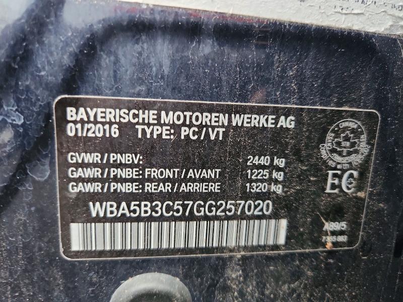 Продаж на аукціоні авто 2016 Bmw 535, vin: WBA5B3C57GG257020, номер лоту: 62286026