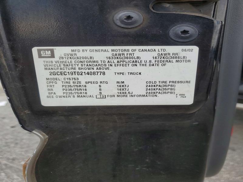 Продажа на аукционе авто 2002 Chevrolet Silverado, vin: 2GCEC19T021408778, номер лота: 60107616