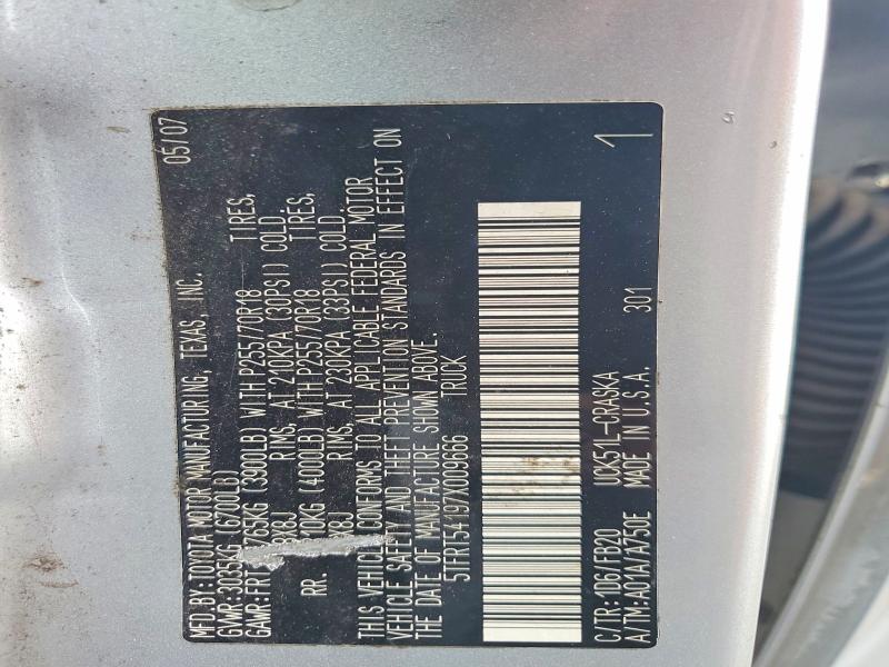 Aukcja sprzedaży 2007 Toyota Tundra, vin: 5TFRT54197X009666, numer aukcji: 62931636