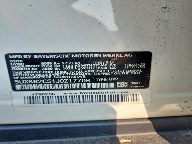 Продажа на аукционе авто 2018 Bmw X5, vin: 5UXKR2C51J0Z17708, номер лота: 60375326