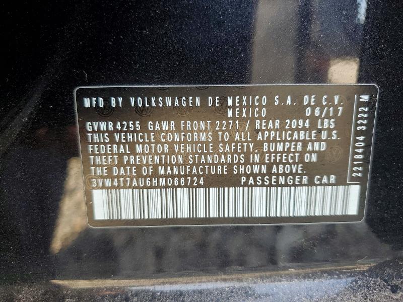59552456 :رقم المزاد ، 3VW4T7AU6HM066724 vin ، 2017 Volkswagen Gti مزاد بيع