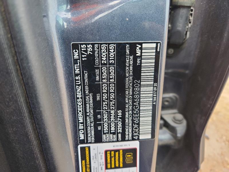 2016 Mercedes-benz Gl მანქანა იყიდება აუქციონზე, vin: 4JGDF6EE5GA689802, აუქციონის ნომერი: 61592106