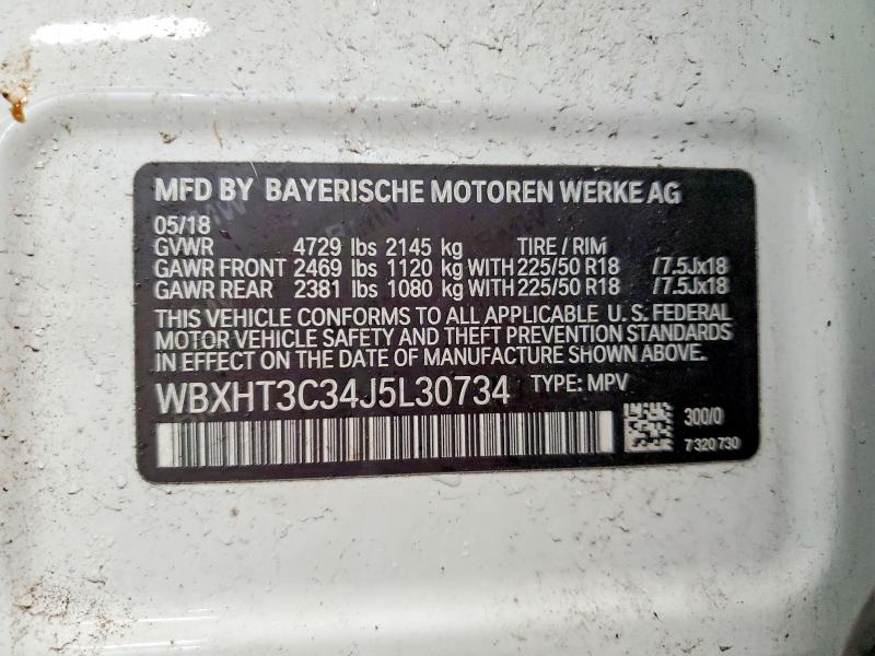 Продаж на аукціоні авто 2018 Bmw X1, vin: WBXHT3C34J5L30734, номер лоту: 59002966