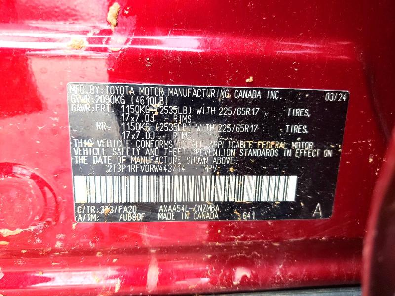 Продажа на аукционе авто 2024 Toyota Rav4, vin: 2T3P1RFV0RW443714, номер лота: 61592306