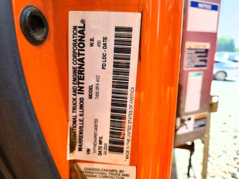 Продажа на аукционе авто 2007 International 7000, vin: 1HTWDAAR87J408755, номер лота: 60785666