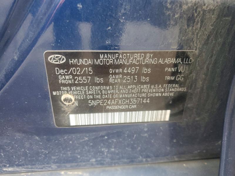 Aukcja sprzedaży 2016 Hyundai Sonata, vin: 5NPE24AFXGH357144, numer aukcji: 59881156