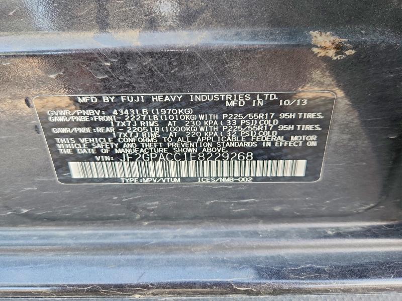 Продаж на аукціоні авто 2014 Subaru Xv Crosstrek, vin: JF2GPACC1E8229268, номер лоту: 59286306