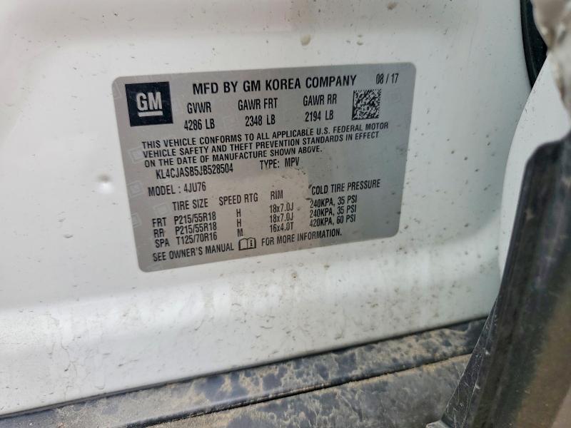 Aukcja sprzedaży 2018 Buick Encore, vin: KL4CJASB5JB528504, numer aukcji: 59330346