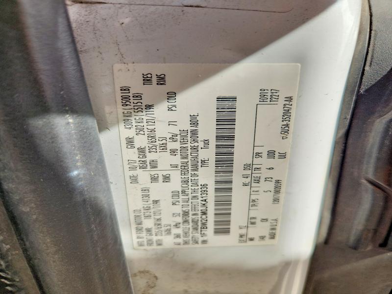 60483396 :رقم المزاد ، 1FTBW2CM0JKA13936 vin ، 2018 Ford Transit مزاد بيع