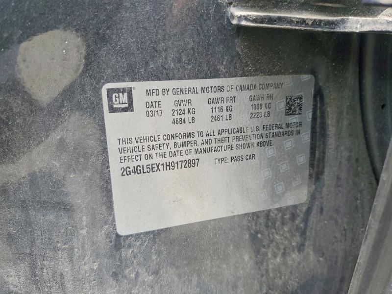 Aukcja sprzedaży 2017 Buick Regal, vin: 2G4GL5EX1H9172897, numer aukcji: 61703886
