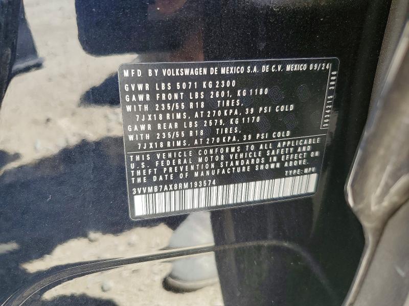 Продажа на аукционе авто 2024 Volkswagen Tiguan, vin: 3VVMB7AX8RM193574, номер лота: 59732026