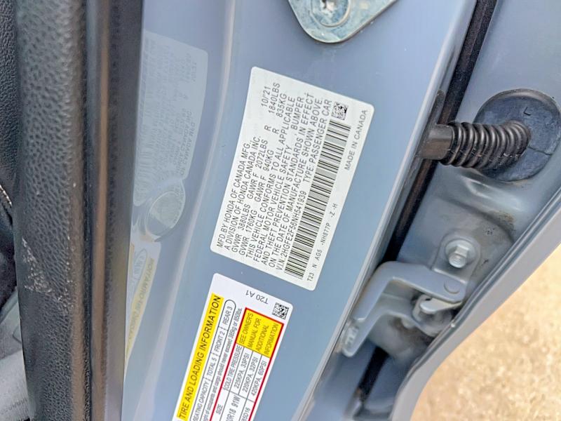 61930356 :رقم المزاد ، 2HGFE2F56NH541939 vin ، 2022 Honda Civic مزاد بيع