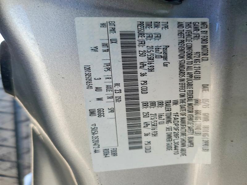 Продажа на аукционе авто 2015 Ford Focus, vin: 1FADP3F28FL304410, номер лота: 61211146