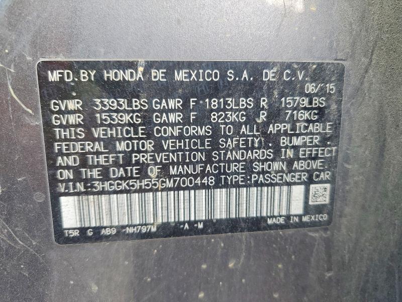 Продаж на аукціоні авто 2016 Honda Fit, vin: 3HGGK5H55GM700448, номер лоту: 61689816