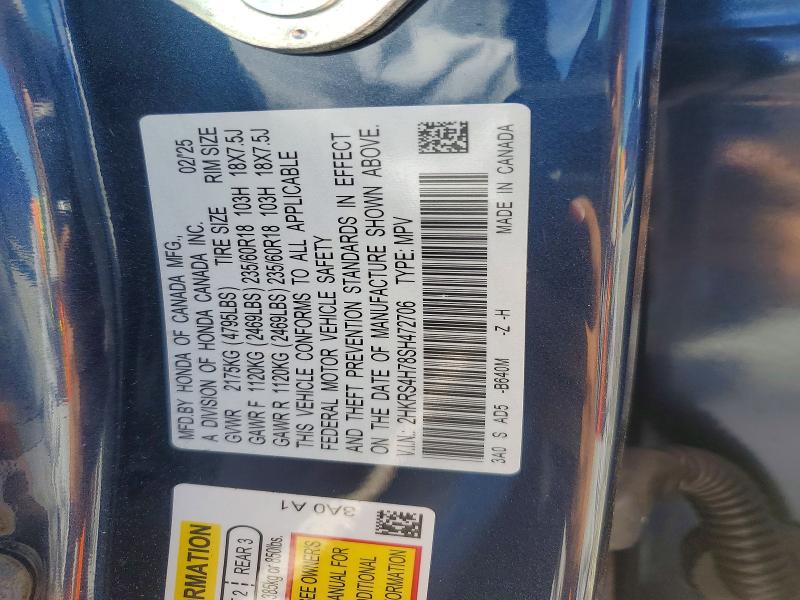 Aukcja sprzedaży 2025 Honda Cr-v, vin: 2HKRS4H78SH472706, numer aukcji: 60209396