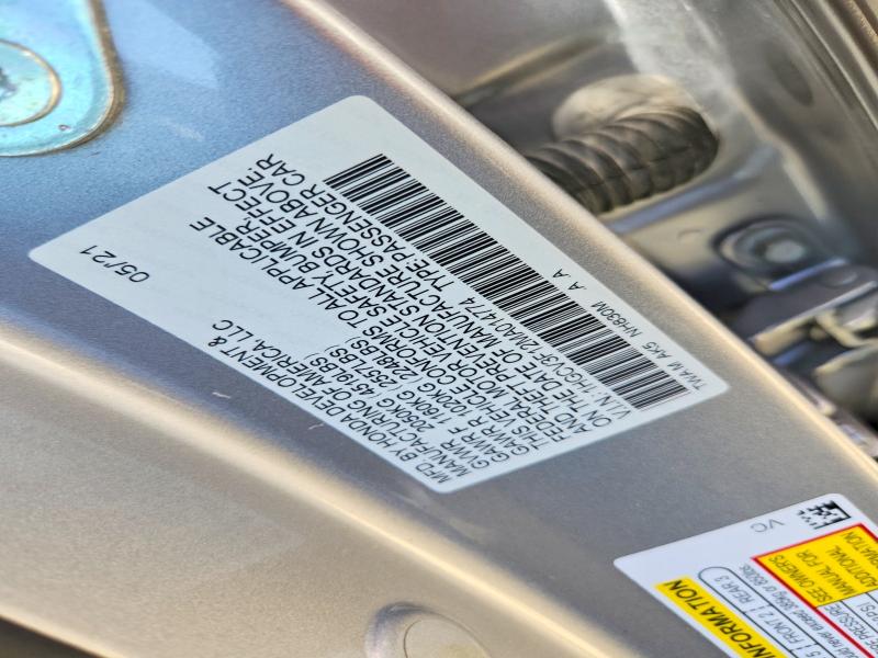 2021 Honda Accord მანქანა იყიდება აუქციონზე, vin: 1HGCV3F12MA014774, აუქციონის ნომერი: 60589166