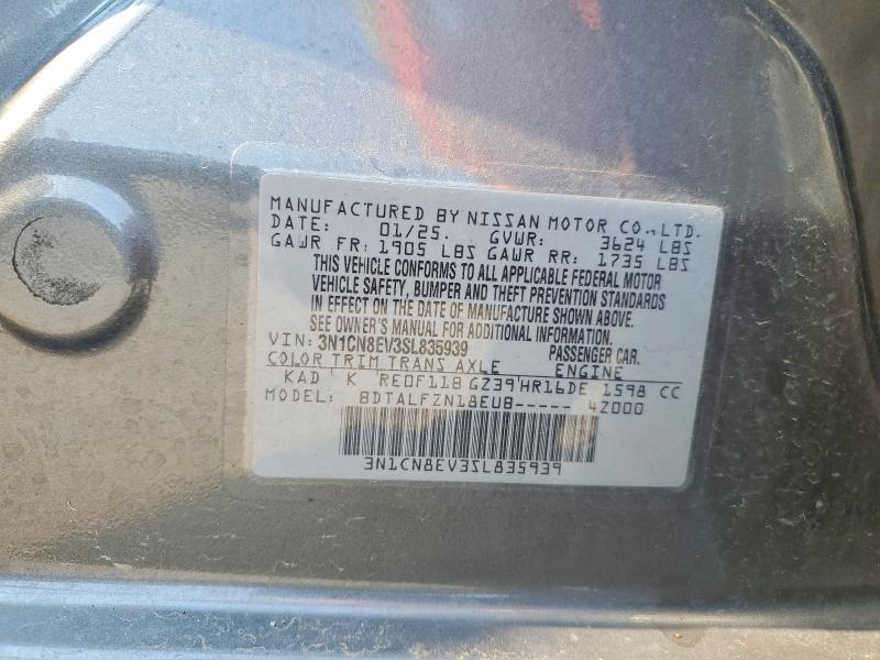 Продажа на аукционе авто 2025 Nissan Versa, vin: 3N1CN8EV3SL835939, номер лота: 62790796