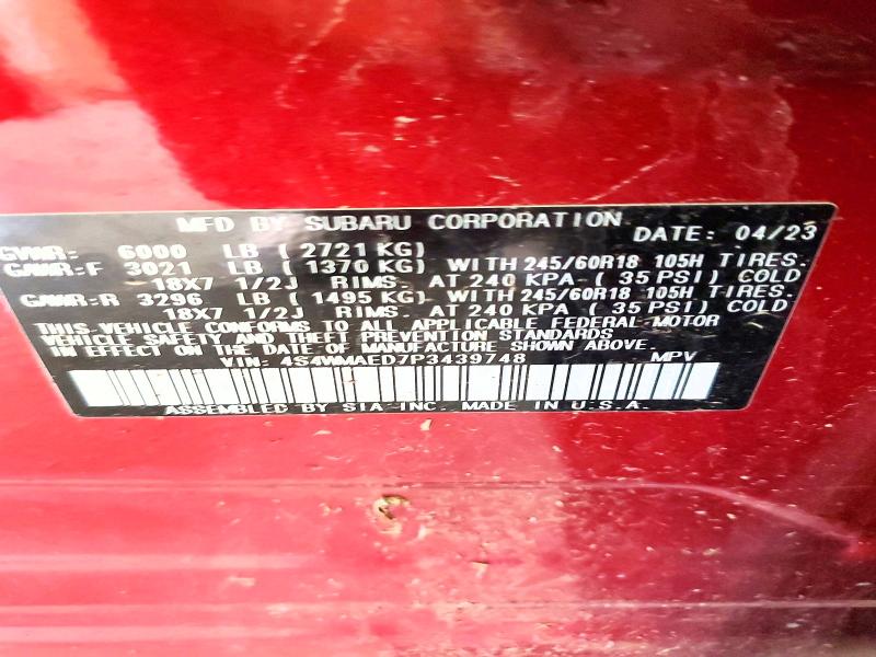 Aukcja sprzedaży 2023 Subaru Ascent, vin: 4S4WMAED7P3439748, numer aukcji: 60322696