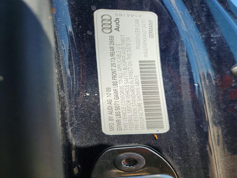 60635386 :رقم المزاد ، WAULFAFHXAN012477 vin ، 2010 Audi A5 مزاد بيع