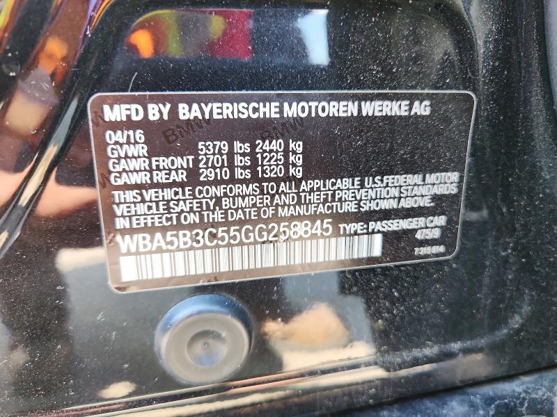 61208616 :رقم المزاد ، WBA5B3C55GG258845 vin ، 2016 Bmw 535 مزاد بيع