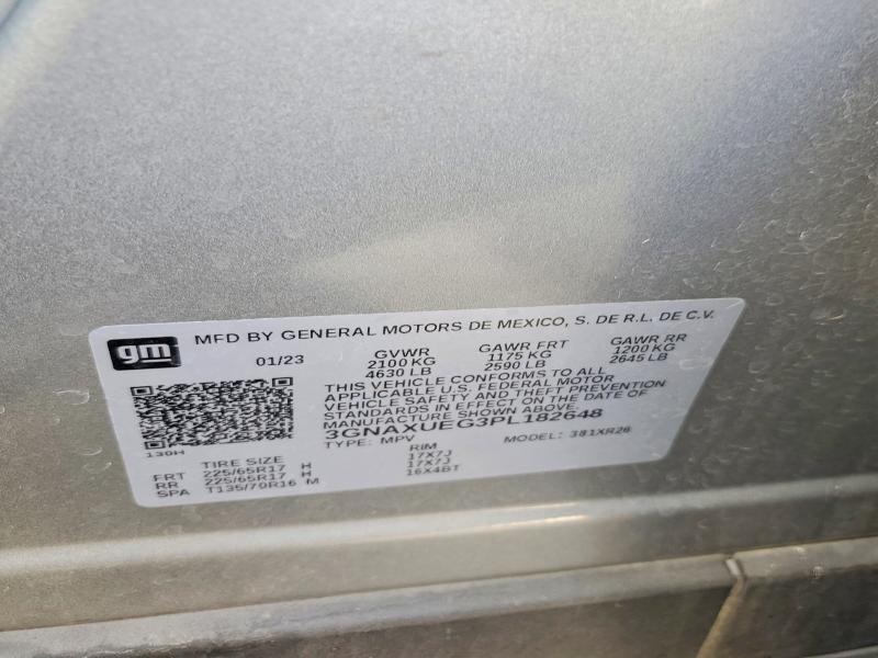 Продаж на аукціоні авто 2023 Chevrolet Equinox, vin: 3GNAXUEG3PL182648, номер лоту: 59707076