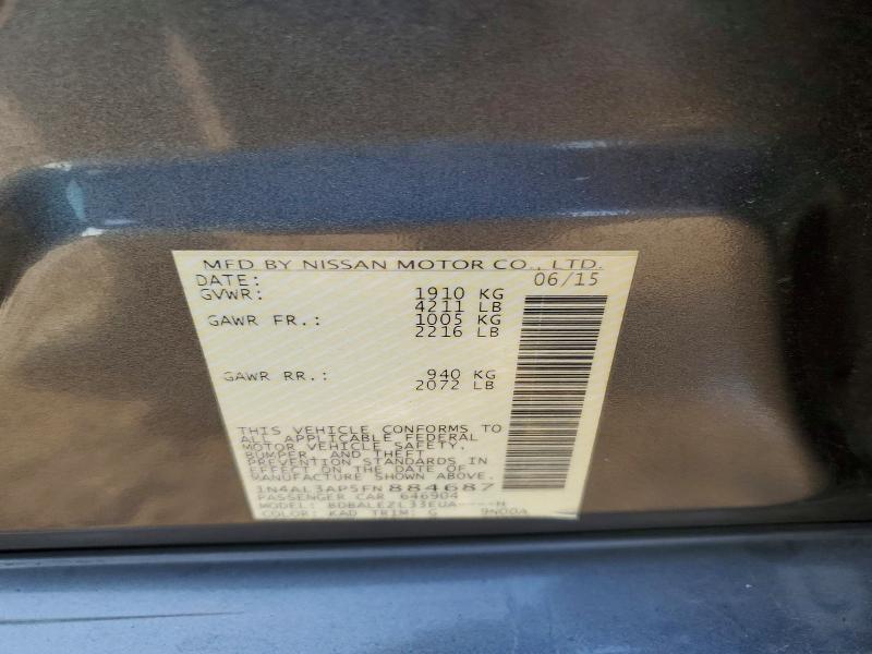 62445756 :رقم المزاد ، 1N4AL3AP5FN884687 vin ، 2015 Nissan Altima مزاد بيع