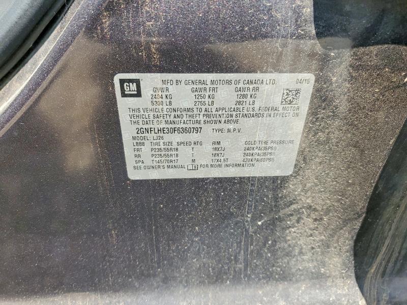 2015 Chevrolet Equinox მანქანა იყიდება აუქციონზე, vin: 2GNFLHE30F6360797, აუქციონის ნომერი: 59982036