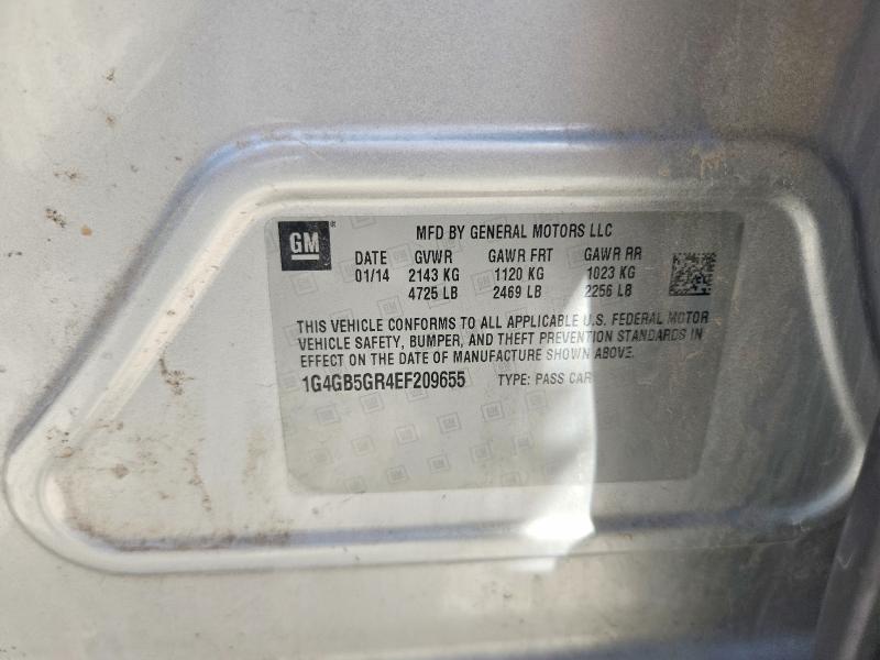 76294665 :رقم المزاد ، 1G4GB5GR4EF209655 vin ، 2014 Buick Lacrosse مزاد بيع