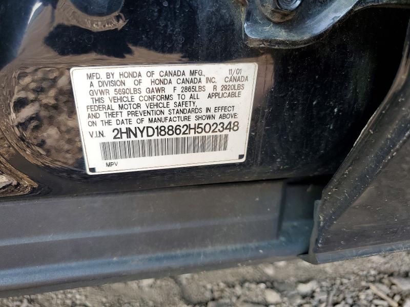 Продаж на аукціоні авто 2002 Acura Mdx, vin: 2HNYD18862H502348, номер лоту: 61700076