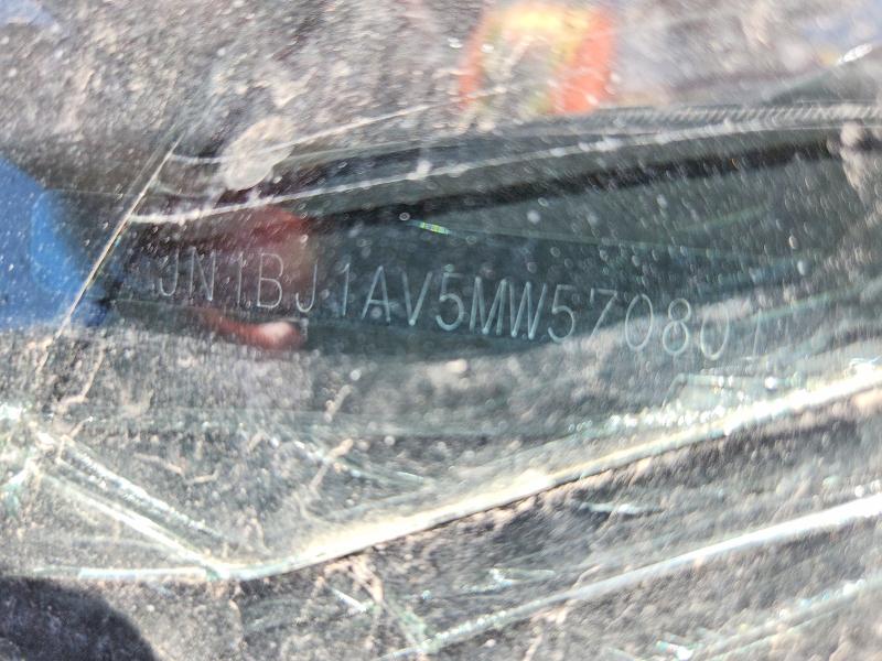 2021 Nissan Rogue Sport მანქანა იყიდება აუქციონზე, vin: JN1BJ1AV5MW570801, აუქციონის ნომერი: 60508736