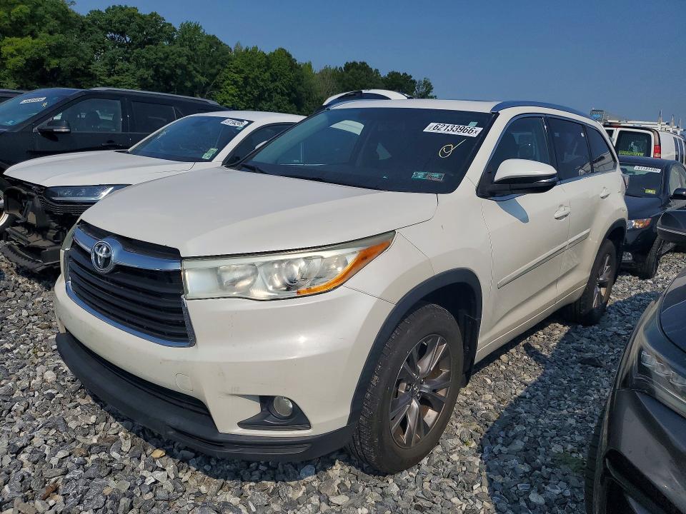 2014 Toyota Highlander მანქანა იყიდება აუქციონზე, vin: 5TDJKRFHXES029526, აუქციონის ნომერი: 62133966