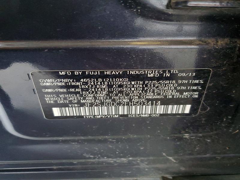 Aukcja sprzedaży 2014 Subaru Forester, vin: JF2SJGDC2EH503414, numer aukcji: 61576436