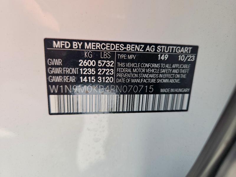 Продажа на аукционе авто 2023 Mercedes-benz Eqb, vin: W1N9M0KB4PN070715, номер лота: 59112106