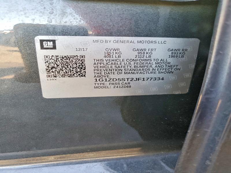 Aukcja sprzedaży 2018 Chevrolet Malibu, vin: 1G1ZD5ST2JF177334, numer aukcji: 59720936