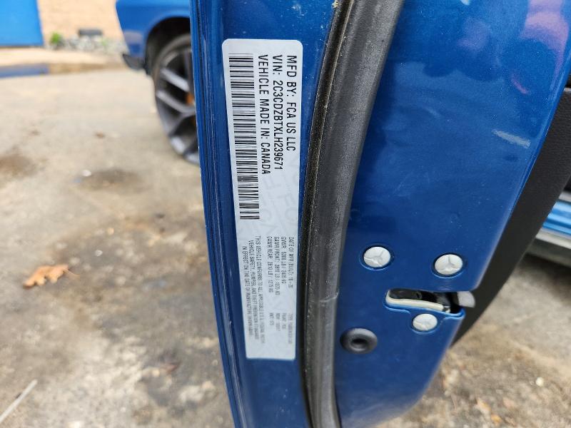 59187836 :رقم المزاد ، 2C3CDZBTXLH239671 vin ، 2020 Dodge Challenger مزاد بيع