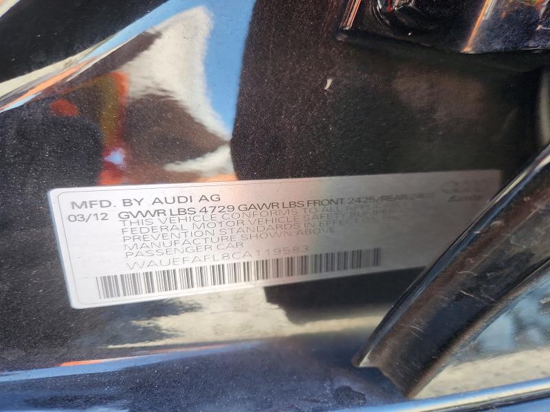 Продажа на аукционе авто 2012 Audi A4, vin: WAUEFAFL8CA119583, номер лота: 60037066