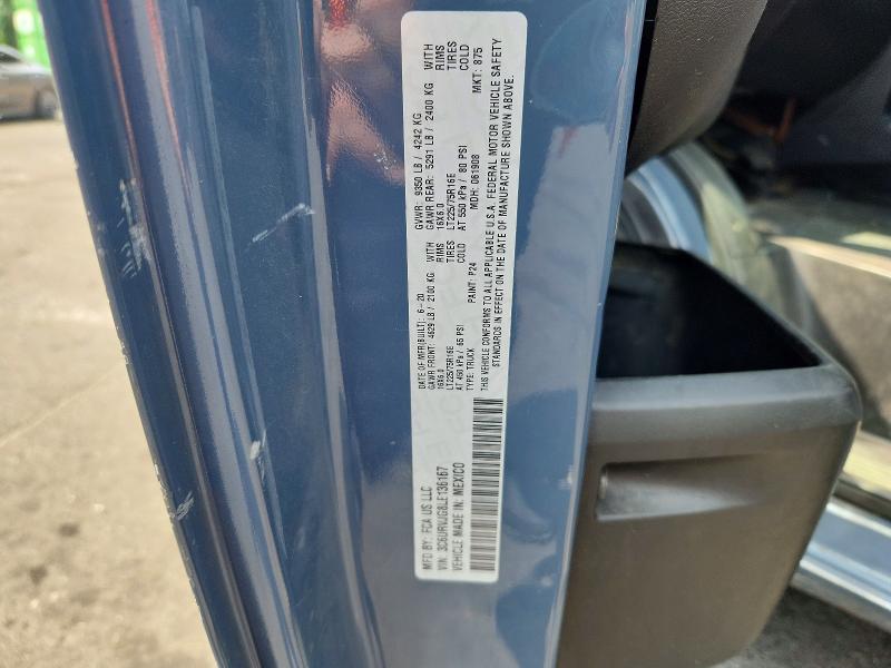 64669746 :رقم المزاد ، 3C6URVJG8LE136167 vin ، 2020 Ram Promaster 3500 مزاد بيع