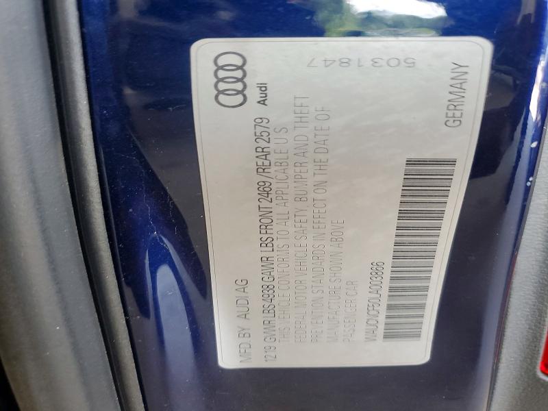 Продаж на аукціоні авто 2020 Audi A5, vin: WAUCNCF50LA003866, номер лоту: 59823766