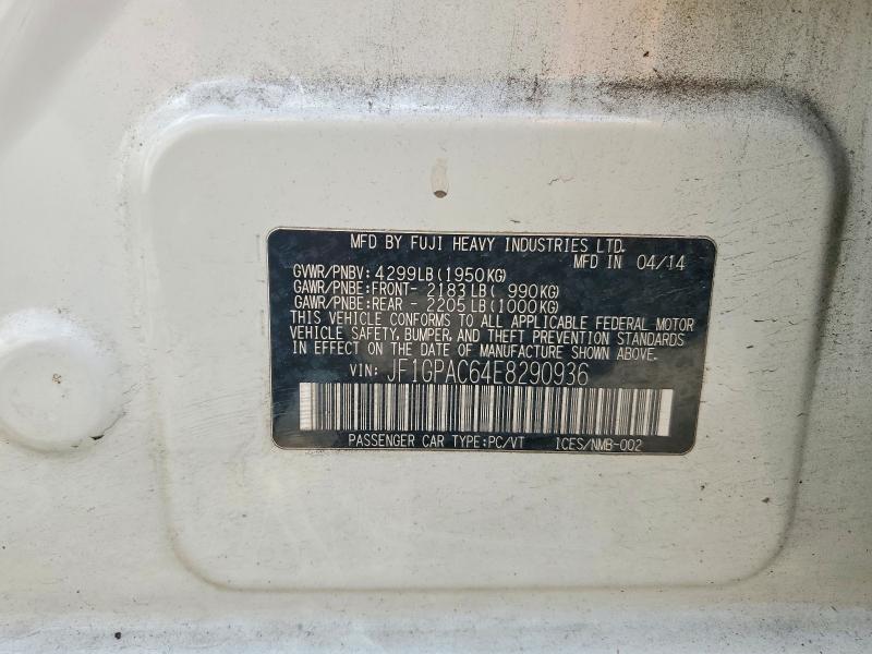 Продажа на аукционе авто 2014 Subaru Impreza, vin: JF1GPAC64E8290936, номер лота: 57431306
