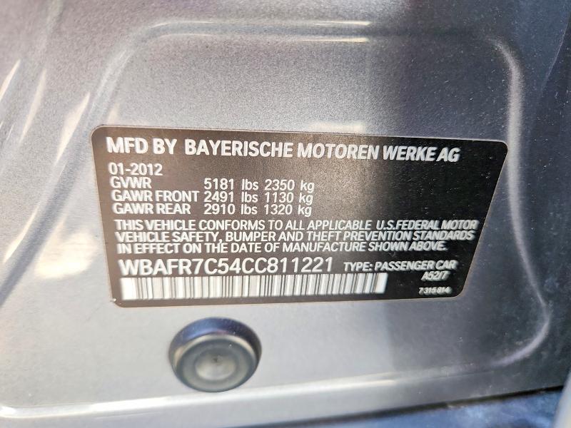 Продажа на аукционе авто 2012 Bmw 535, vin: WBAFR7C54CC811221, номер лота: 60516946