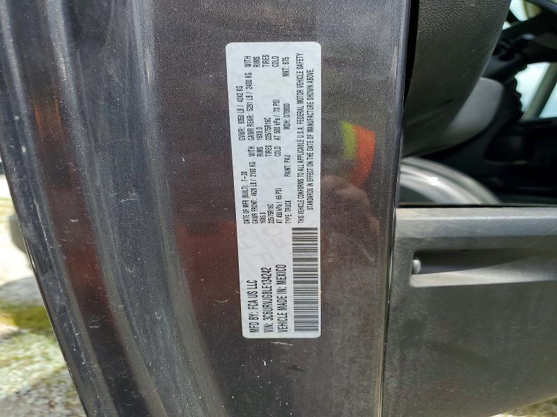 58872856 :رقم المزاد ، 3C6URVJG8LE134242 vin ، 2020 Ram Promaster 3500 مزاد بيع