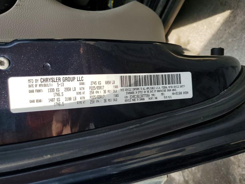 2013 Chrysler Town & Country მანქანა იყიდება აუქციონზე, vin: 2C4RC1BG1DR777264, აუქციონის ნომერი: 60668276