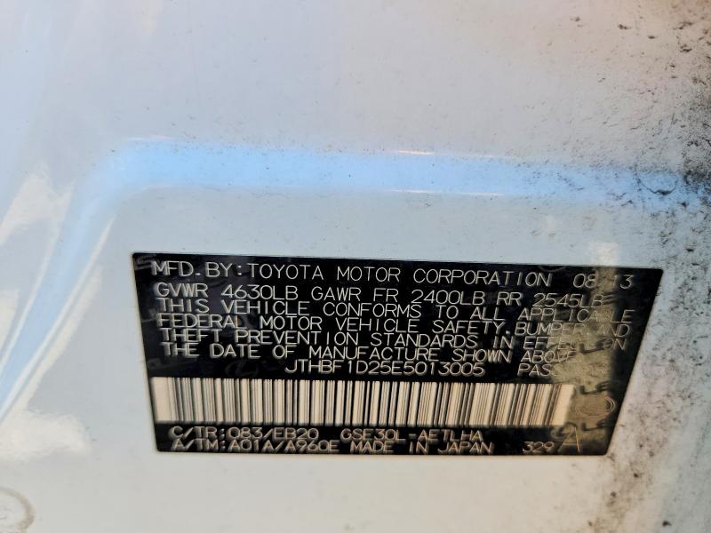 2014 Lexus Is მანქანა იყიდება აუქციონზე, vin: JTHBF1D25E5013005, აუქციონის ნომერი: 60717206